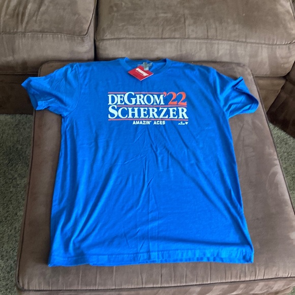 New York Mets DeGrom-Scherzer ‘22 T-shirt. Sized large - Picture 1 of 3